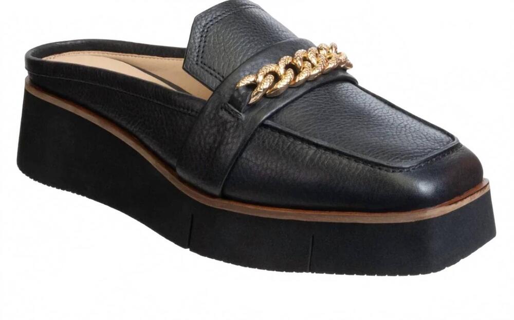 NEW NAKED FEET women's elect platform mules in black